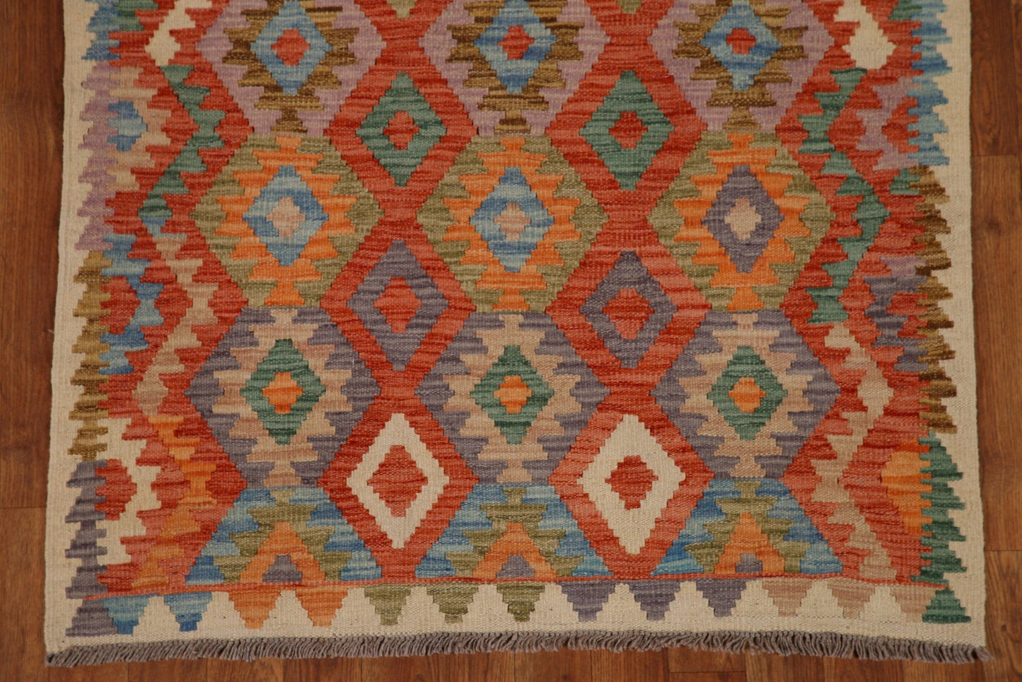 Reversible Wool Kilim Oriental Area Rug 3x5