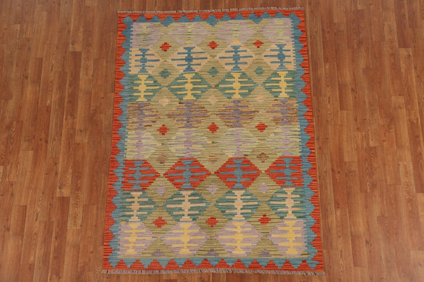 Geometric Kilim Oriental Area Rug 4x6