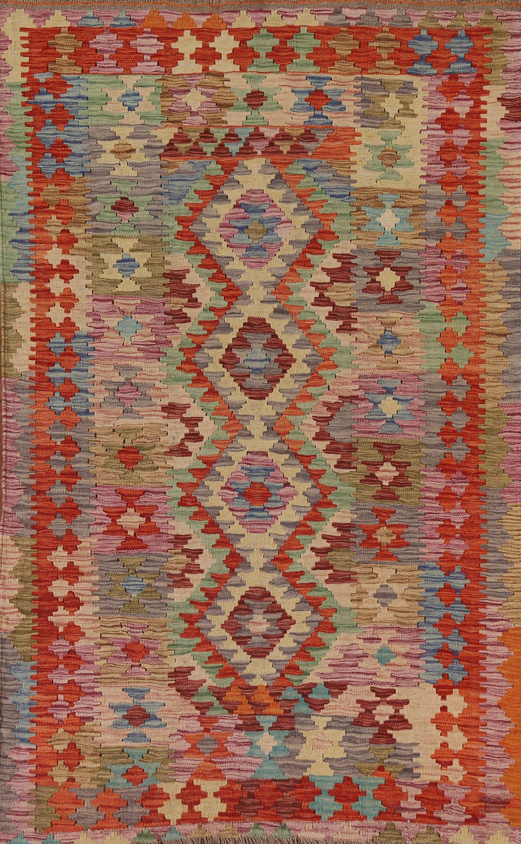 Geometric Kilim Oriental Area Rug 4x6