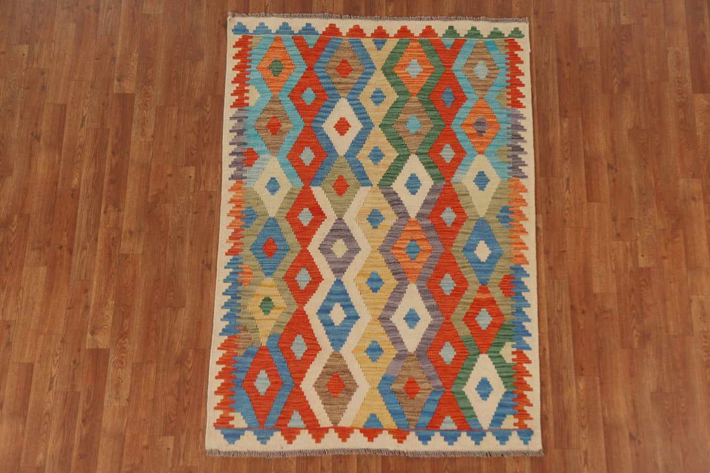 Geometric Kilim Oriental Area Rug 4x6