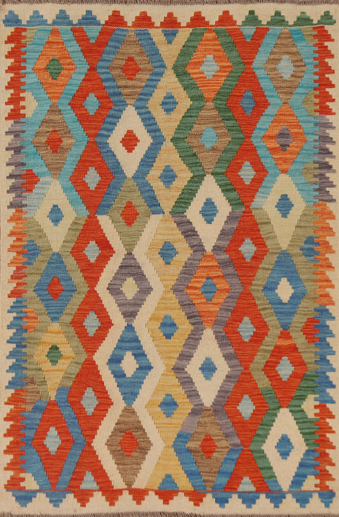 Geometric Kilim Oriental Area Rug 4x6