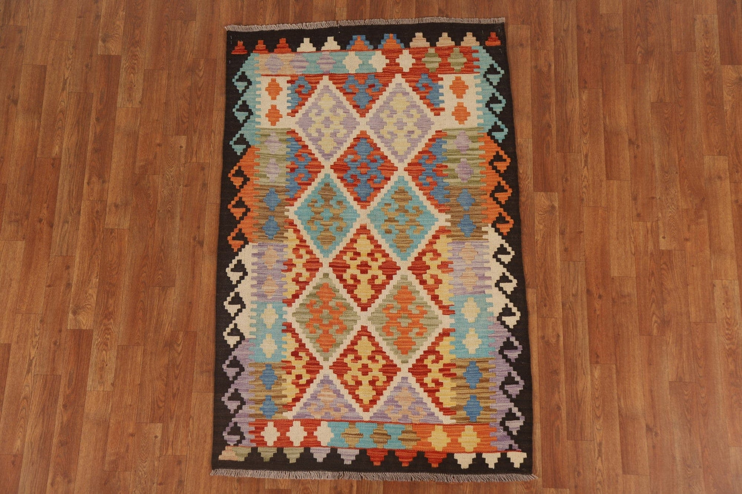 Hand-Woven Kilim Oriental Area Rug 3x5