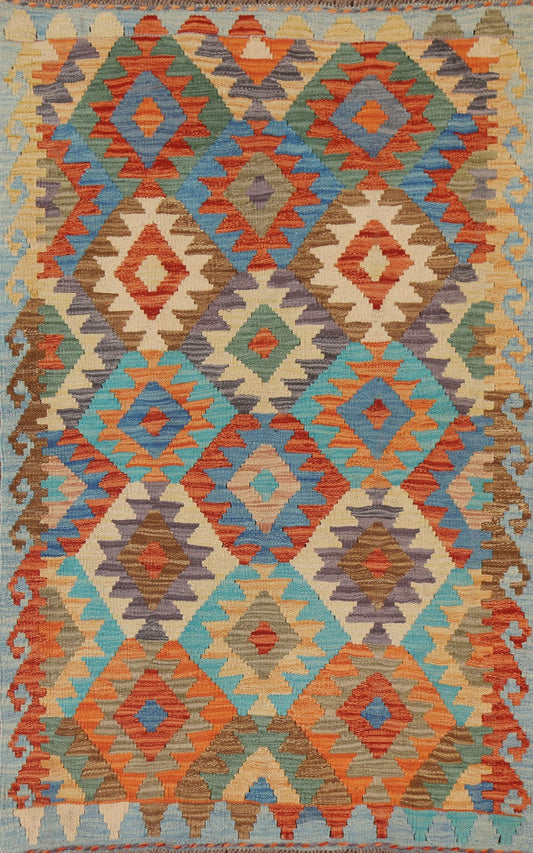 South Western Kilim Oriental Wool Rug 3x5