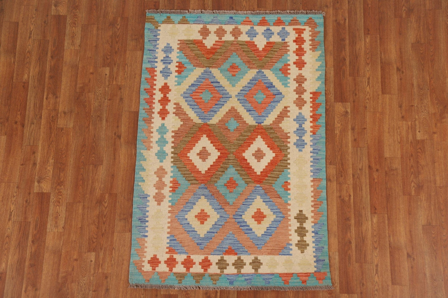 Reversible Wool Kilim Oriental Area Rug 3x5