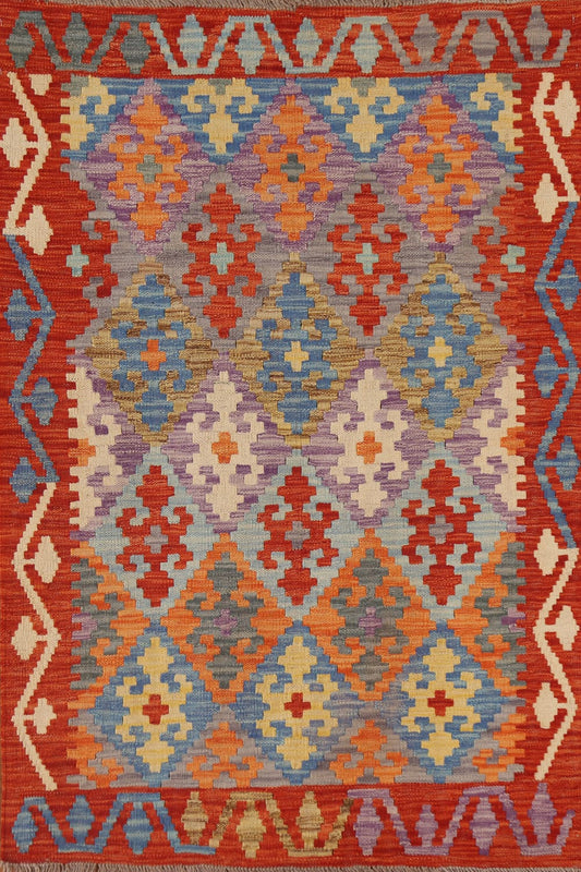 Geometric Kilim Oriental Area Rug 3x5