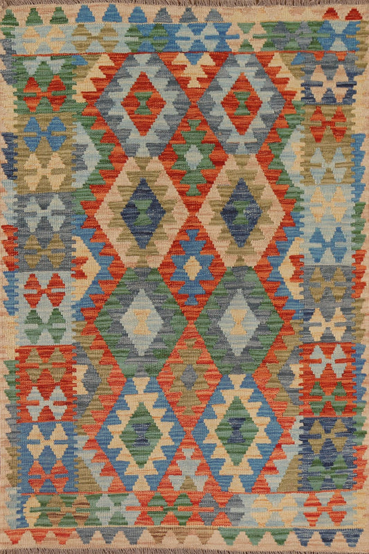 Geometric Kilim Oriental Area Rug 3x5