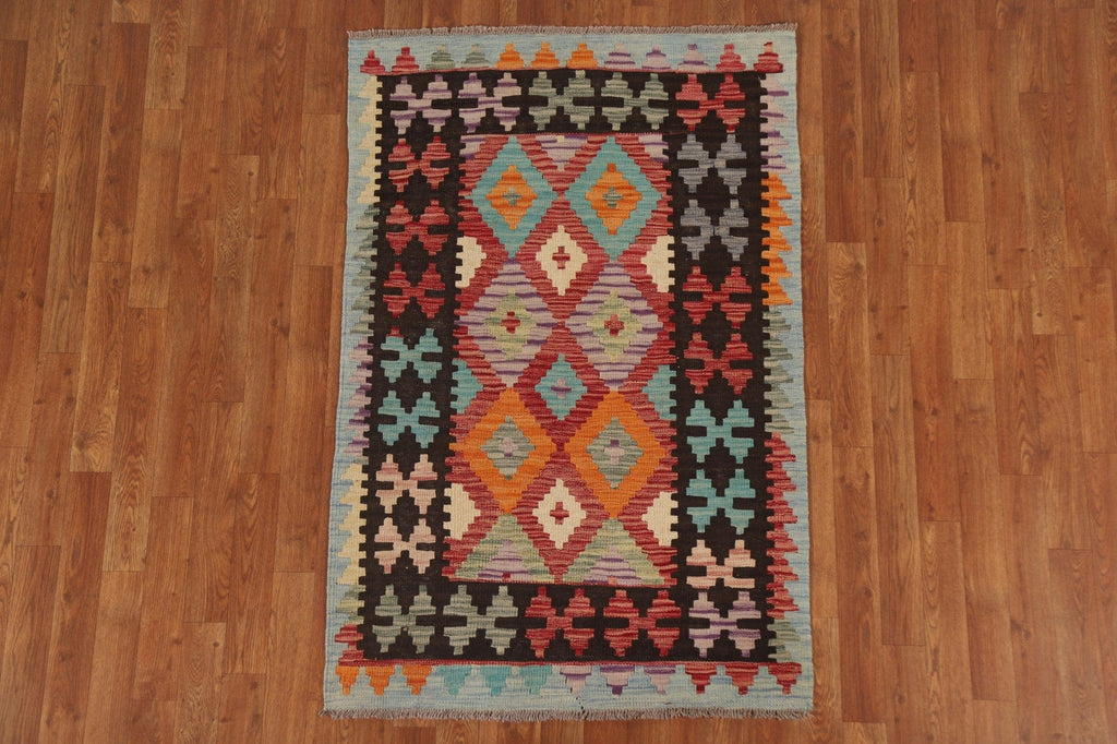 South Western Kilim Reversible Wool Rug 3x5