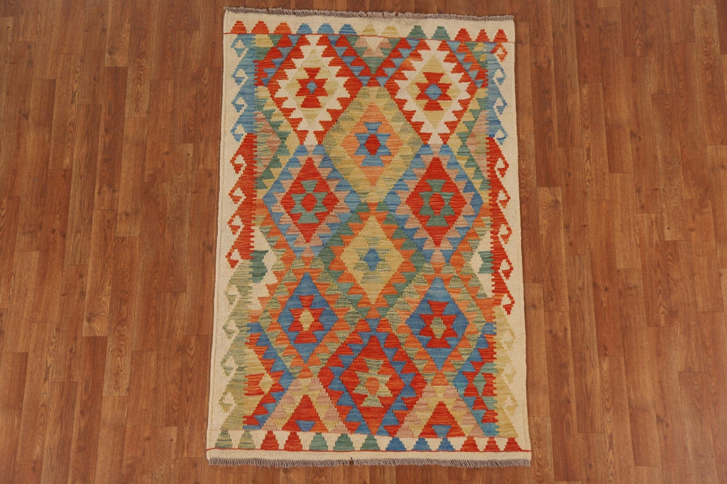 Multi-Color Kilim Geometric Area Rug 3x5