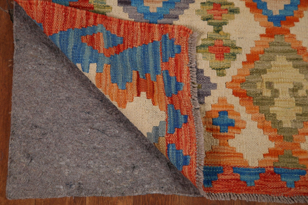 Geometric Kilim Wool Area Rug 3x5