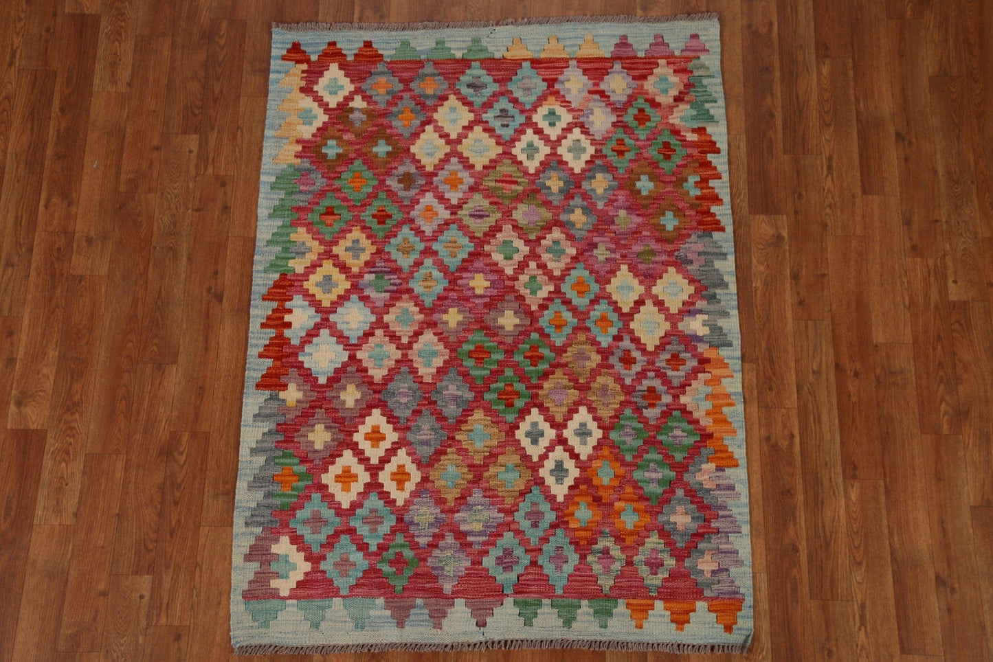 Geometric Kilim Oriental Area Rug 4x5