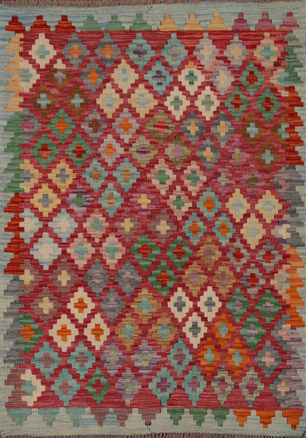 Geometric Kilim Oriental Area Rug 4x5