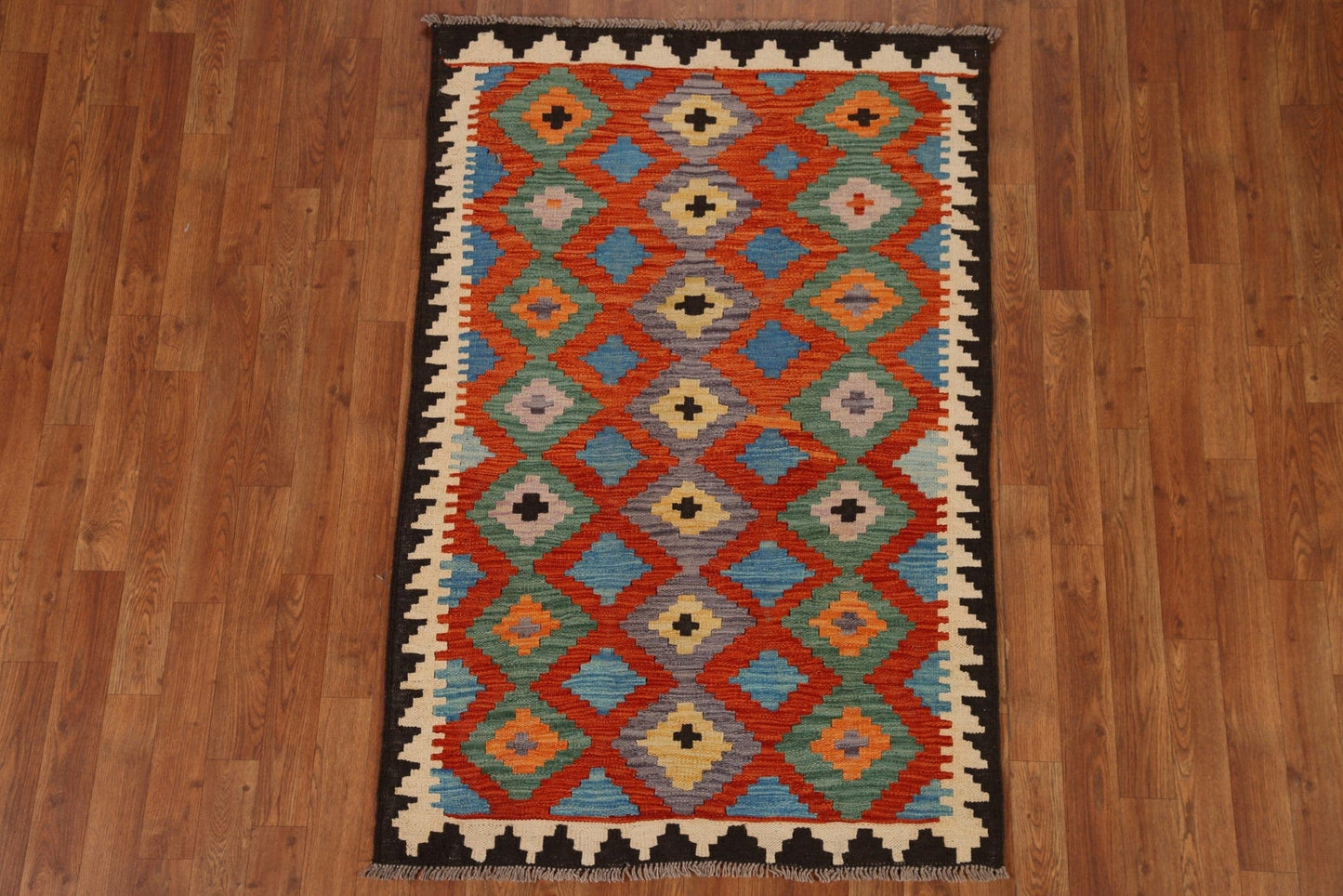 Reversible Wool Kilim Oriental Area Rug 3x5