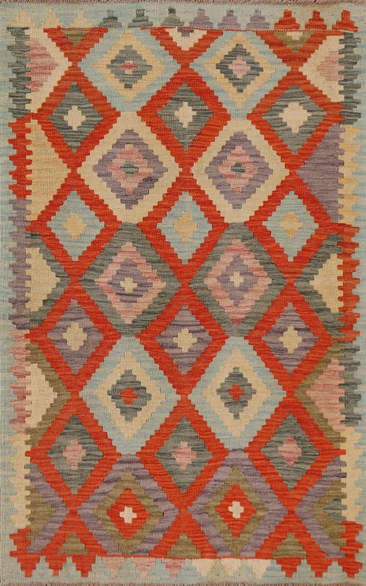 Geometric Kilim Oriental Area Rug 3x5