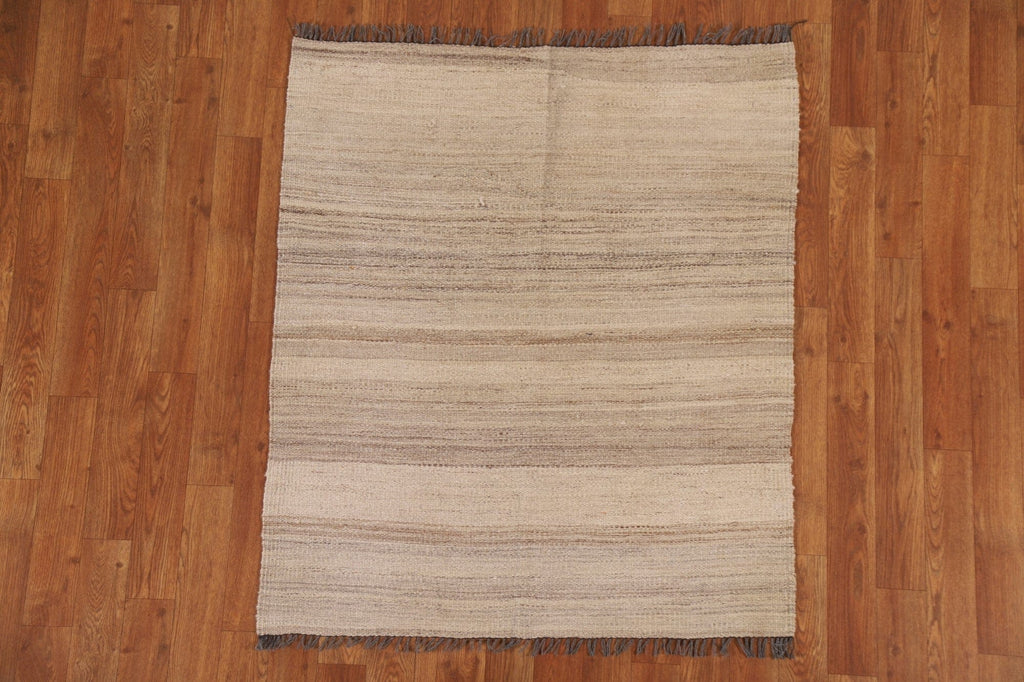 Earth Tone Kilim Modern Wool Rug 3x4