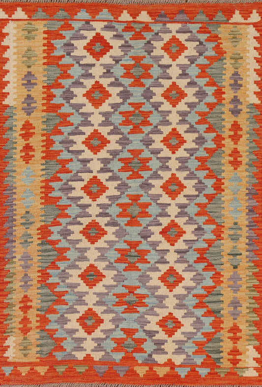 Multi-Color Kilim Oriental Area Rug 3x5