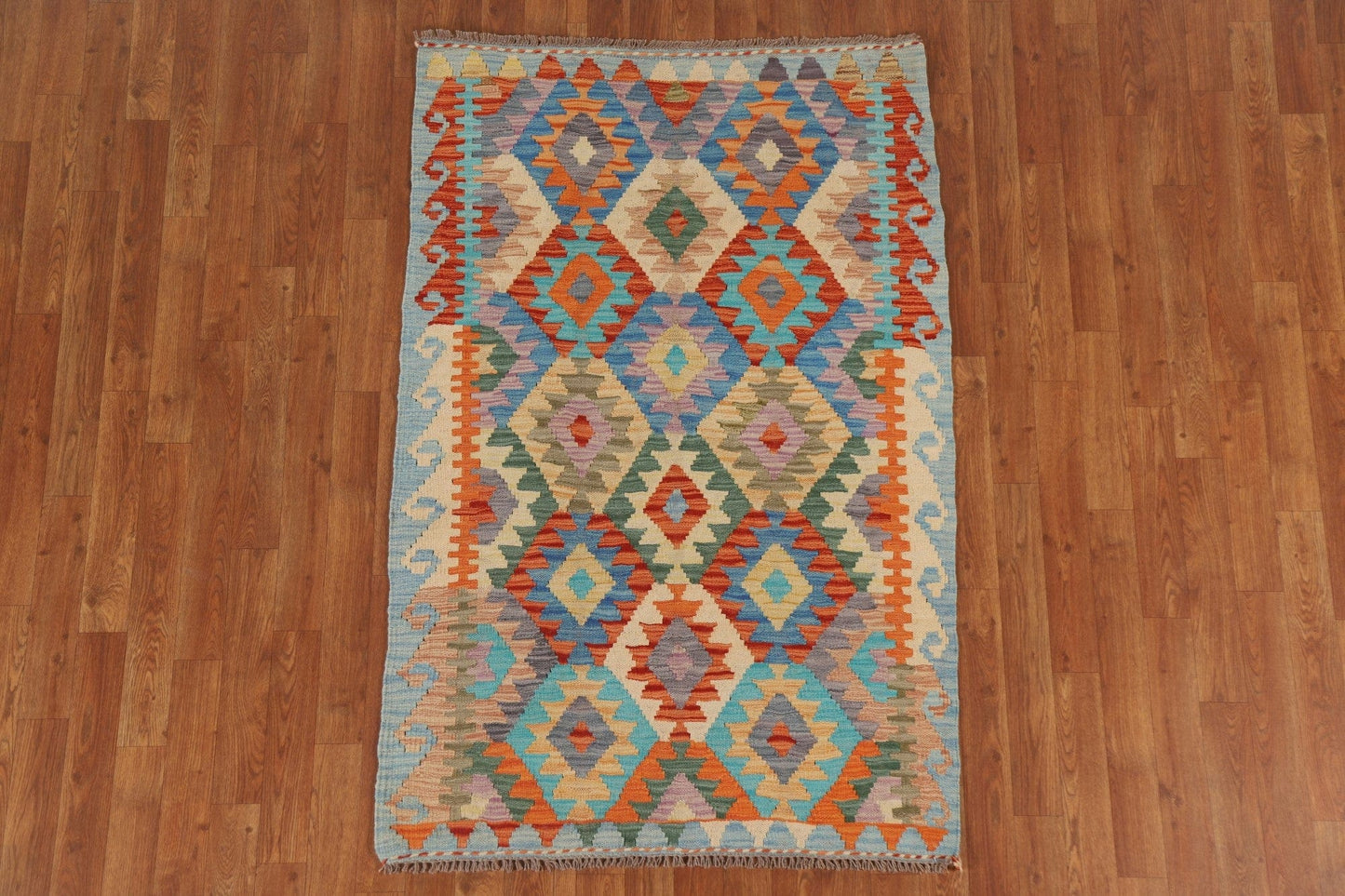 Multi-Color Kilim Oriental Area Rug 3x5