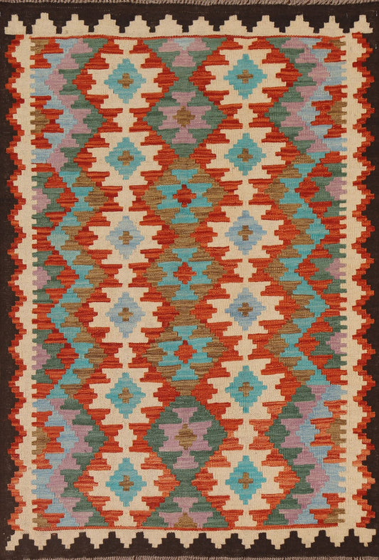 Multi-Color Kilim Oriental Area Rug 3x5