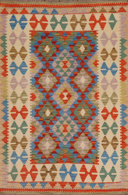 South Western Kilim Reversible Wool Rug 3x5