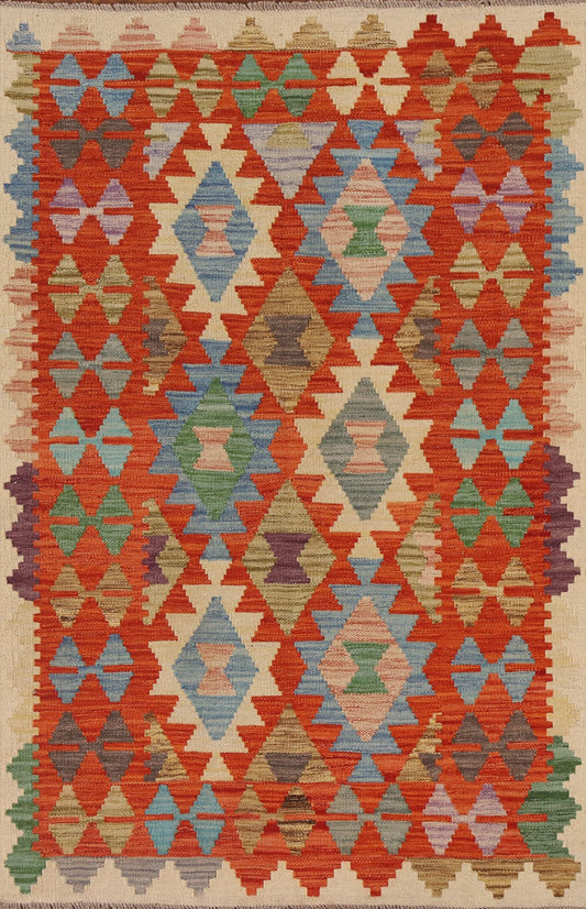 Geometric Kilim Oriental Area Rug 3x5