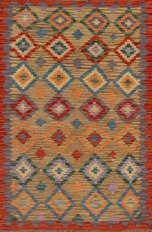 Multi-Color Kilim Oriental Area Rug 3x5