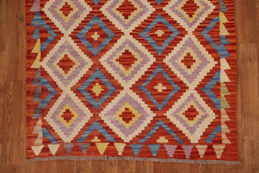 Reversible Wool Kilim Oriental Area Rug 3x5