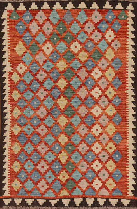 All-Over Kilim Geometric Area Rug 3x5