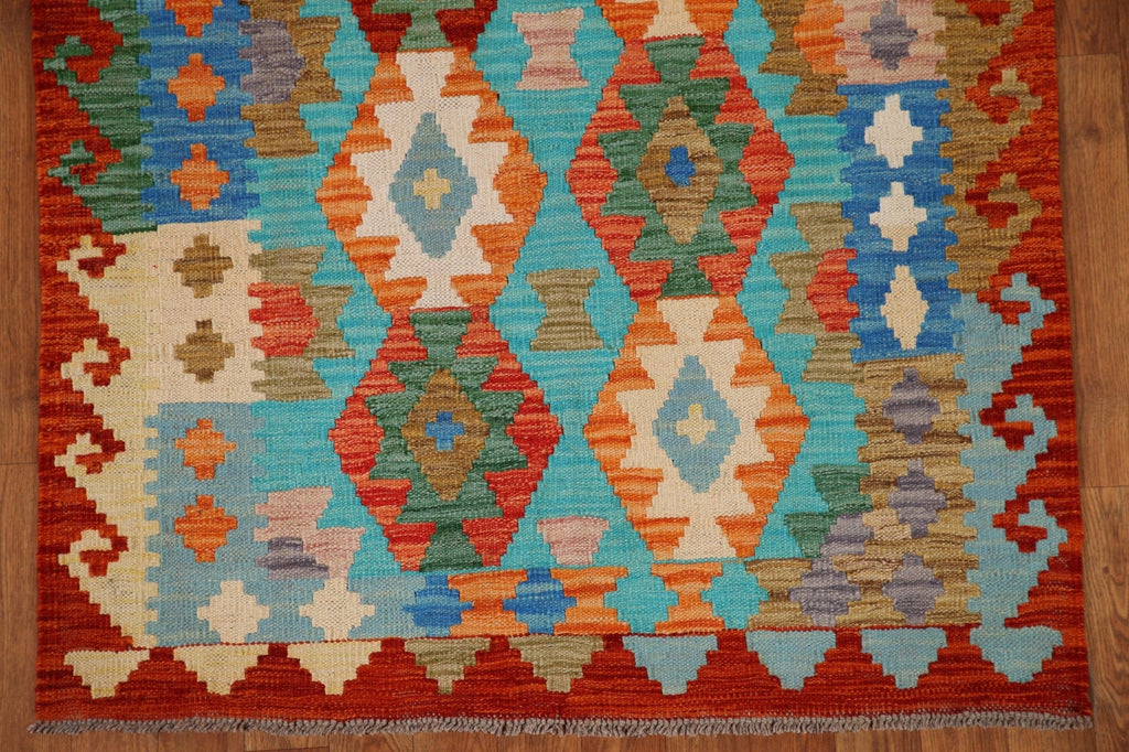 Turquoise Kilim Oriental Area Rug 3x5