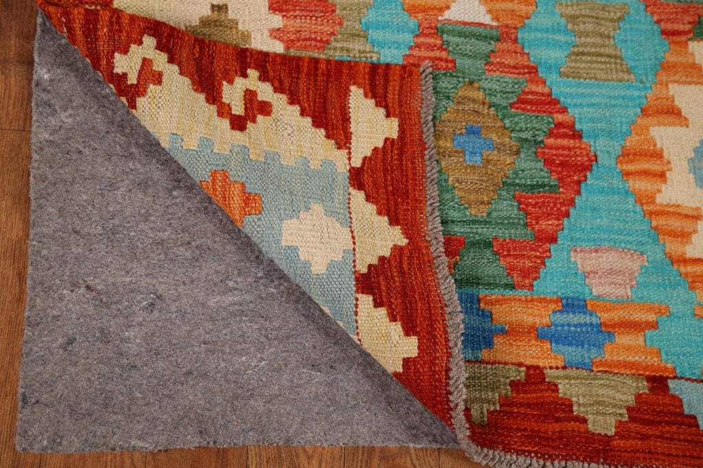 Turquoise Kilim Oriental Area Rug 3x5