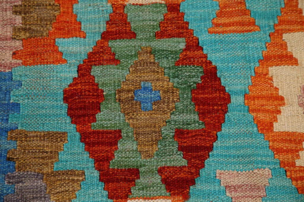 Turquoise Kilim Oriental Area Rug 3x5