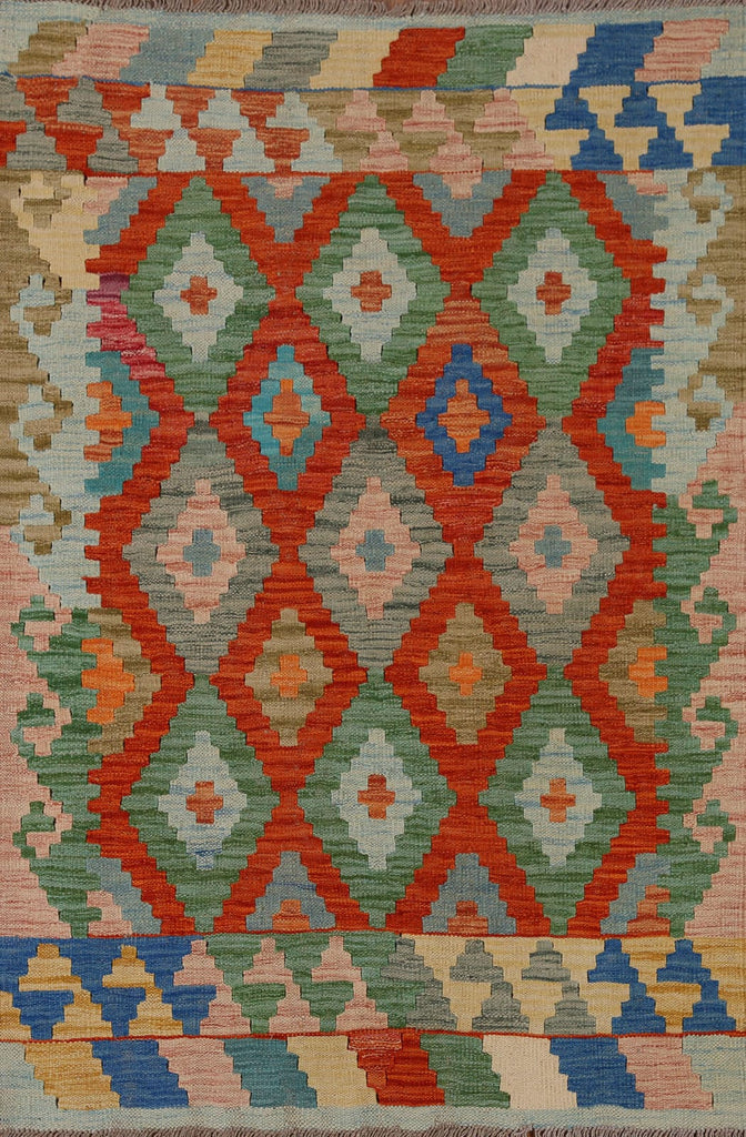 Geometric Kilim Oriental Area Rug 4x5