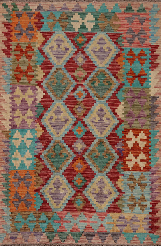 Multi-Color Kilim Oriental Area Rug 3x5