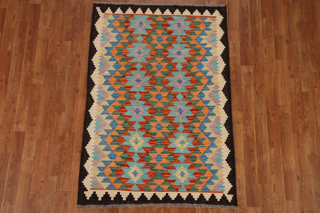 Reversible Wool Kilim Oriental Area Rug 3x5