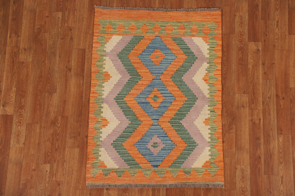 Geometric Kilim Oriental Area Rug 3x4