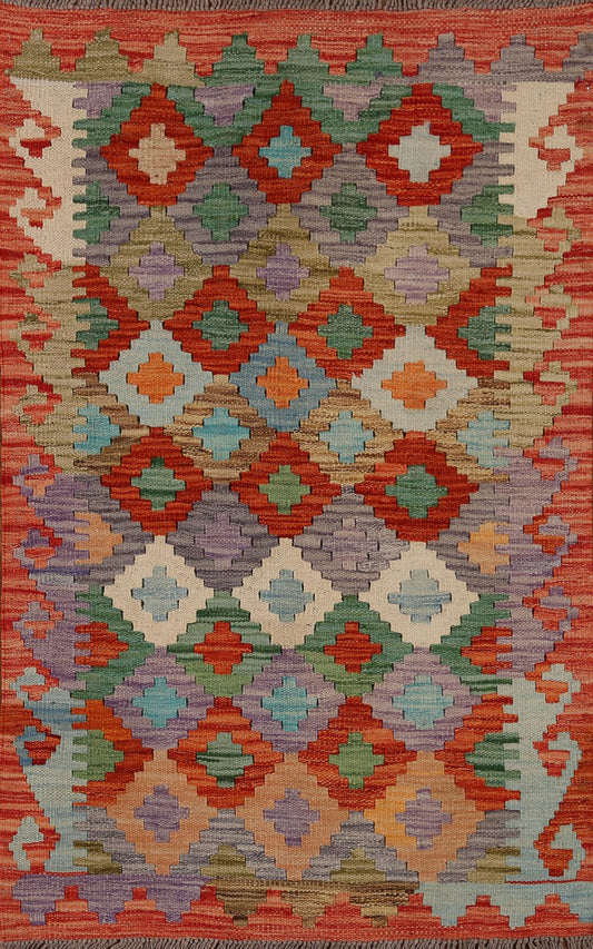 Geometric Kilim Oriental Area Rug 3x4