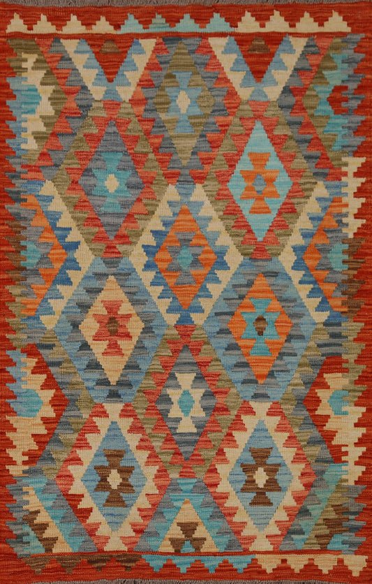 Geometric Kilim Oriental Area Rug 3x5