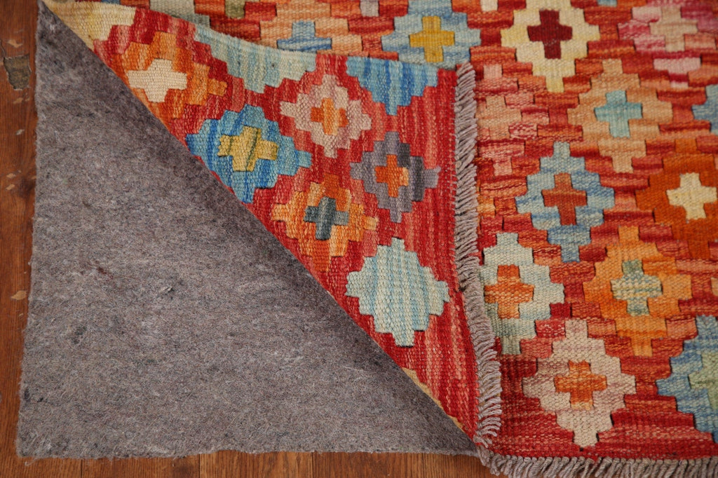 All-Over Geometric Kilim Reversible Wool Rug 3x5