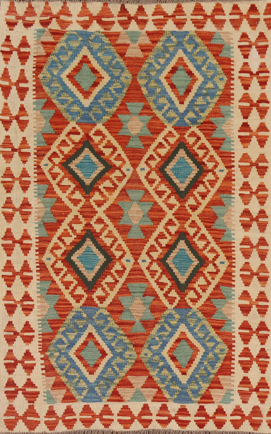 South Western Kilim Oriental Wool Rug 3x5