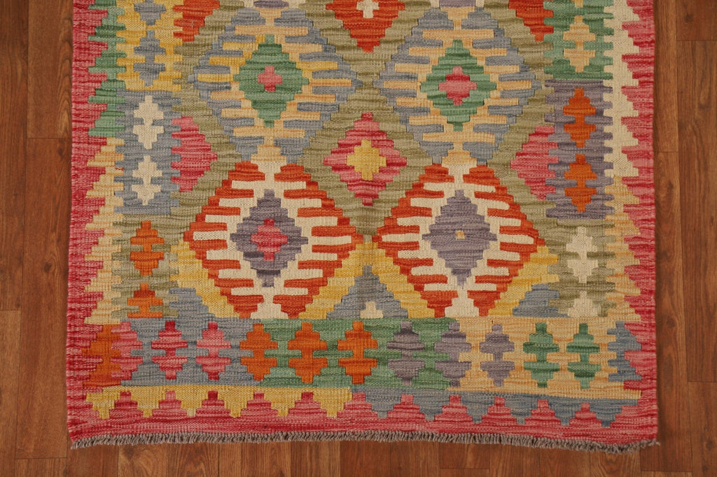 Multi-Color Kilim Geometric Area Rug 3x5