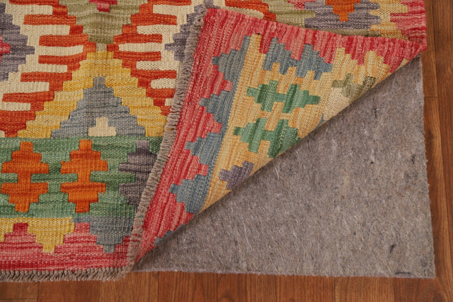 Multi-Color Kilim Geometric Area Rug 3x5