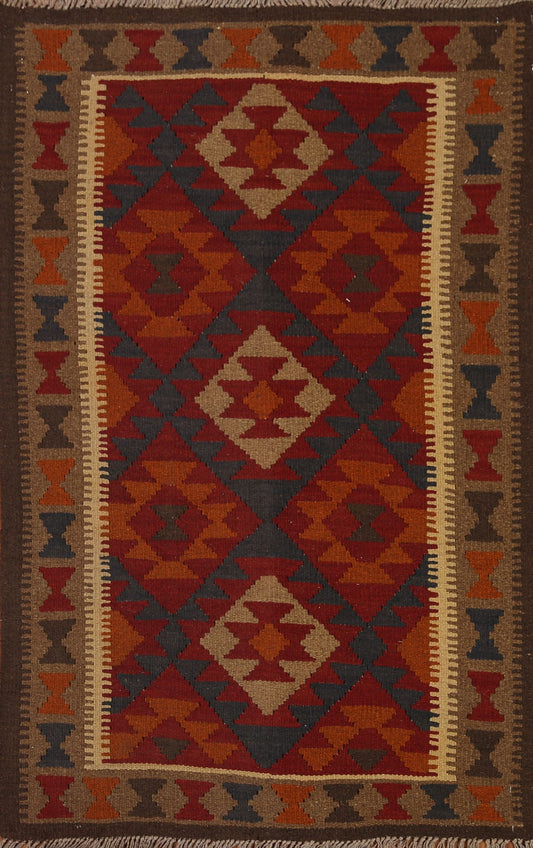 Tribal Kilim Wool Area Rug 3x5