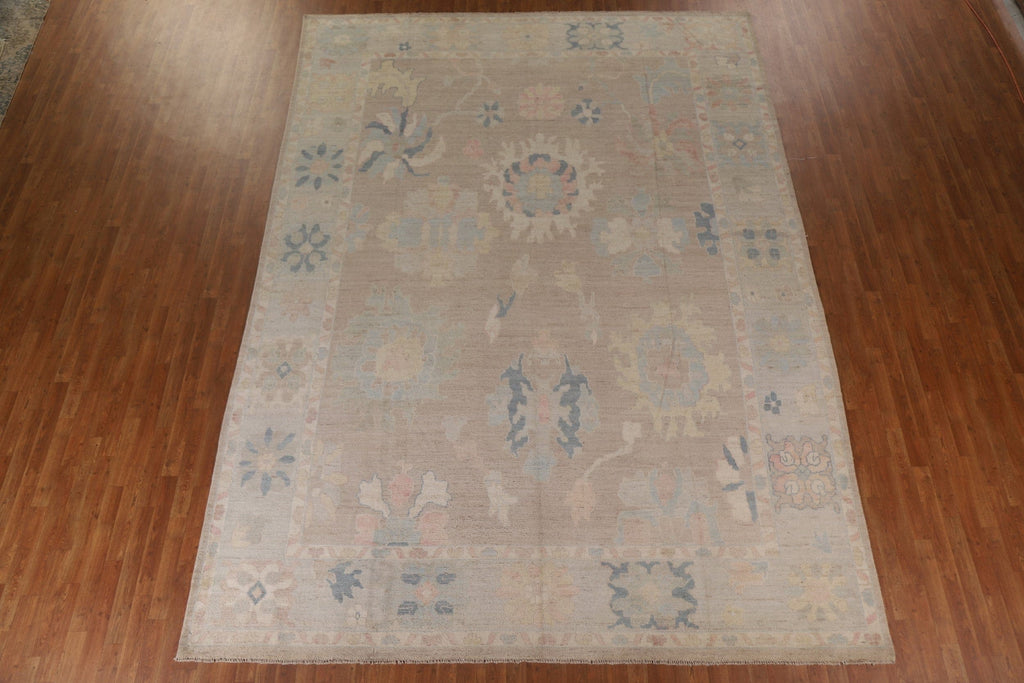 Vegetable Dye Oushak Turkish Large Area Rug 10x14