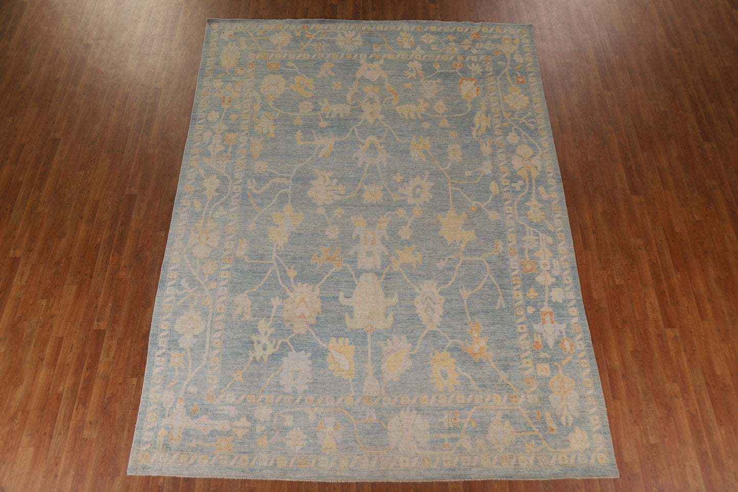 Vegetable Dye Oushak Turkish Area Rug 9x12