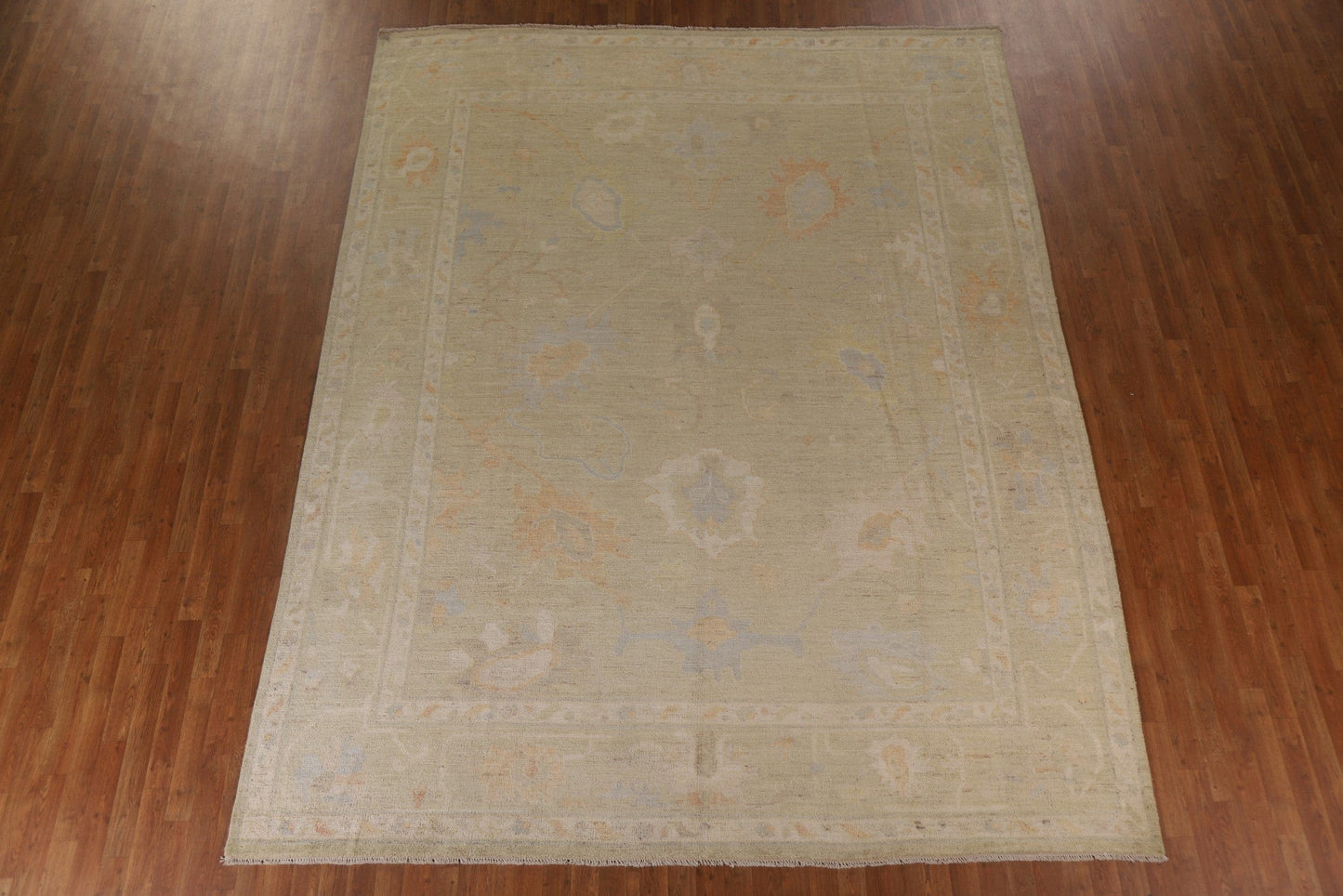 Vegetable Dye Oushak Turkish Area Rug 9x12