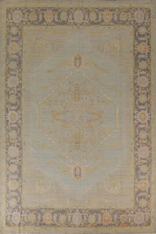 Handmade Oushak Vegetable Dye Area Rug 9x12