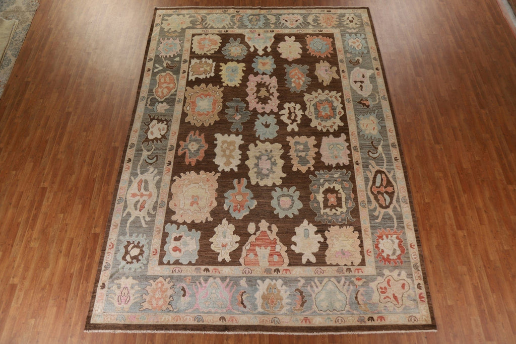 Vegetable Dye Oushak Turkish Large Area Rug 10x14