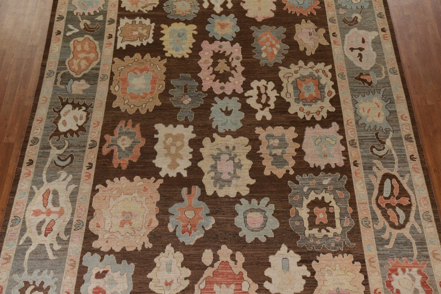 Vegetable Dye Oushak Turkish Large Area Rug 10x14