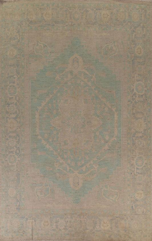 Vegetable Dye Oushak Turkish Large Area Rug 10x14