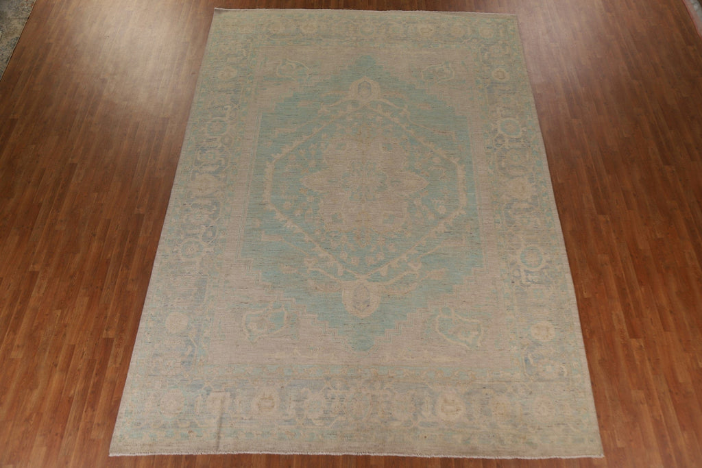 Vegetable Dye Oushak Turkish Large Area Rug 10x14