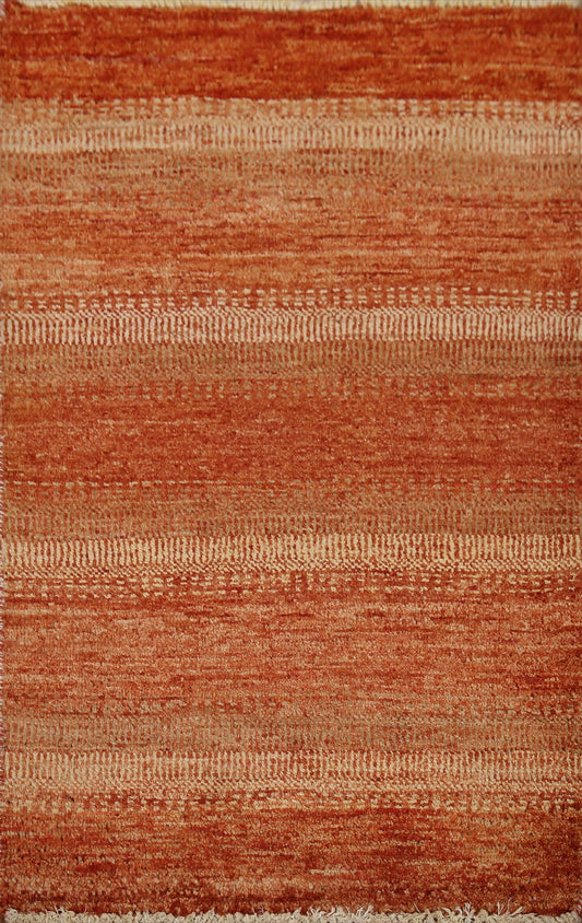 Striped Modern Gabbeh Oriental Rug 2x3