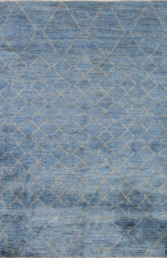 Blue Modern Gabbeh Oriental Area Rug 3x5